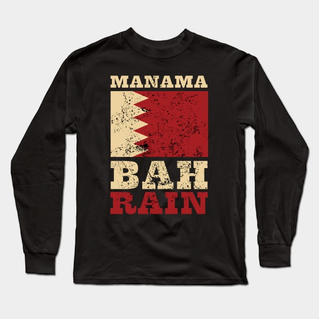 Flag of Bahrain Long Sleeve T-Shirt by KewaleeTee
